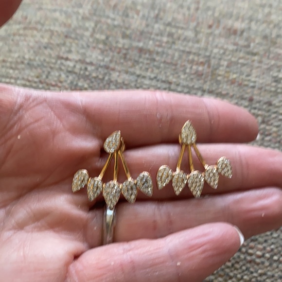 Convertible Rhinestone earrings - Picture 4 of 4